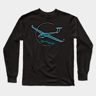 Silent Wings Glider Pilot Sailplane Biplane aerial floating soaring Long Sleeve T-Shirt